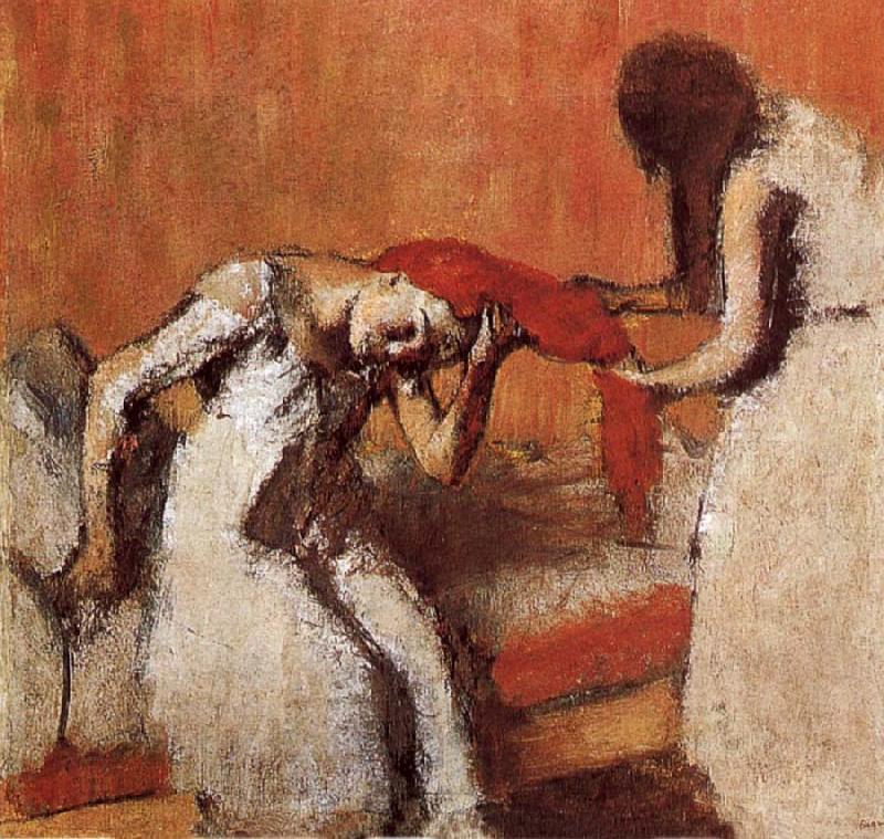 Edgar Degas Two lady dressing up hair China oil painting art